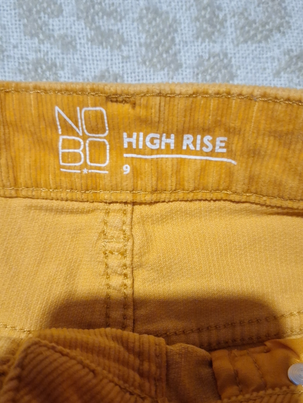 NOBO Mustard Yellow Button-Front Corduroy Mini Skirt - Picture 3 of 5